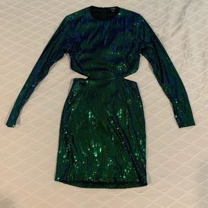 Long Sleeve Sequin Dress